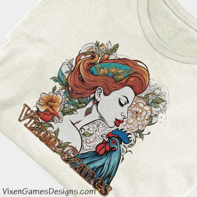 Art Nouveau Inspired Vixen Games Shirt