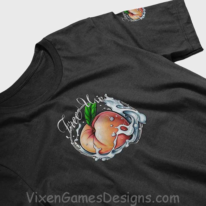 Free Use T-shirt with peach and cream