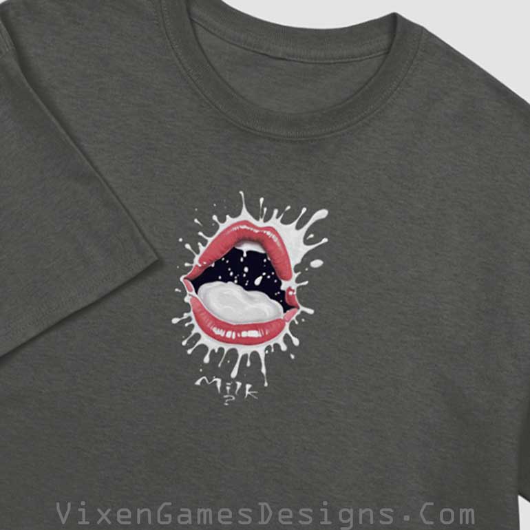 Milk Mouth T-shirt suggestive dirty mind design