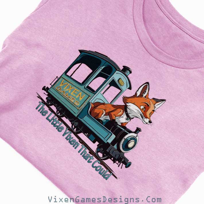 The Little Vixen That Could T-Shirt run a train design from Vixen Games