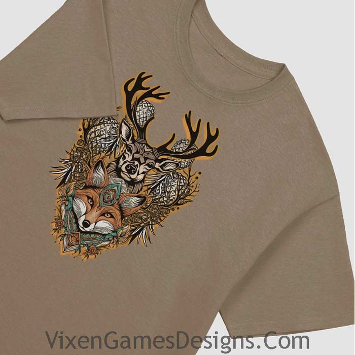 Vixen and Stag with upsidedown pineapples T-shirt for Vixen and Stag swinging lifestyle couples