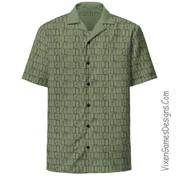Subliminal Message Stag To A Vixen Hawaiian style shirt repeat double take Stag to a vixen design
