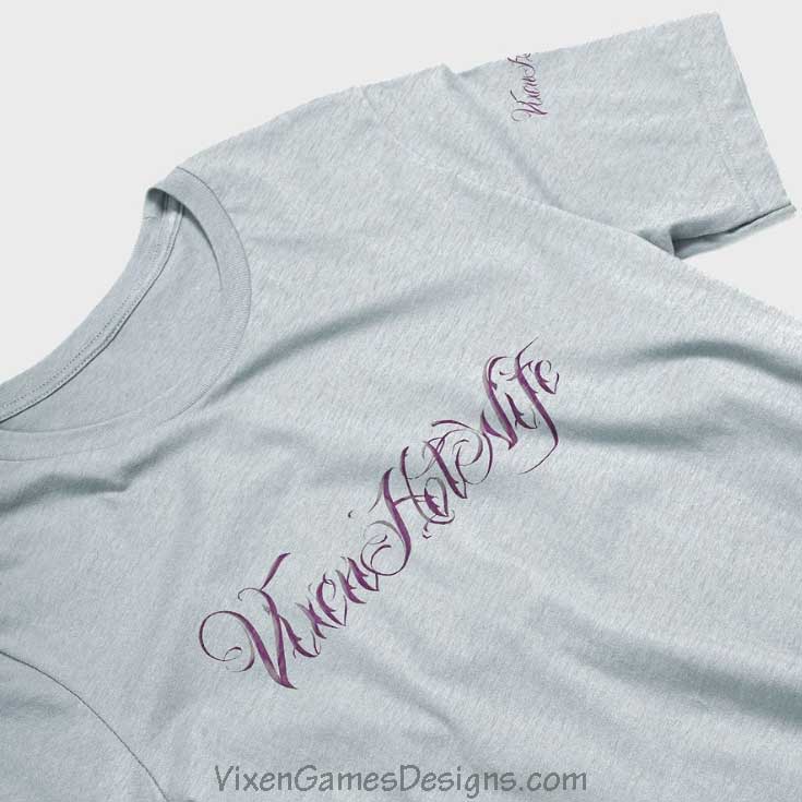 Vixen Hotwife Super Soft Tee with design on both sleeves