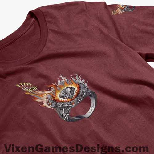 Hot Wife Fire Ring T-shirt from Vixen Games designs Hotwife T-Shirt collection 