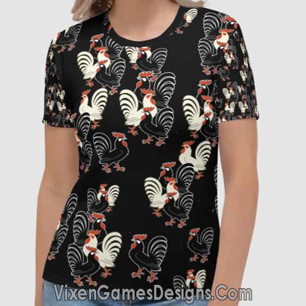 Lotsa cocks Shirt with all over roosters print