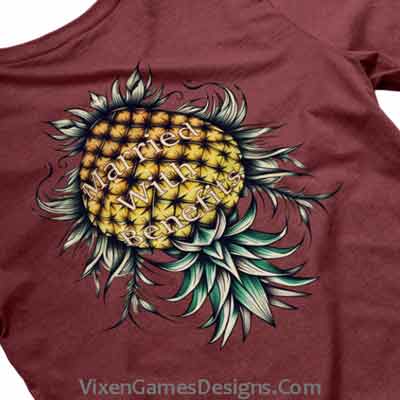 Married with benefits upside down fancy pineapple T-shirt