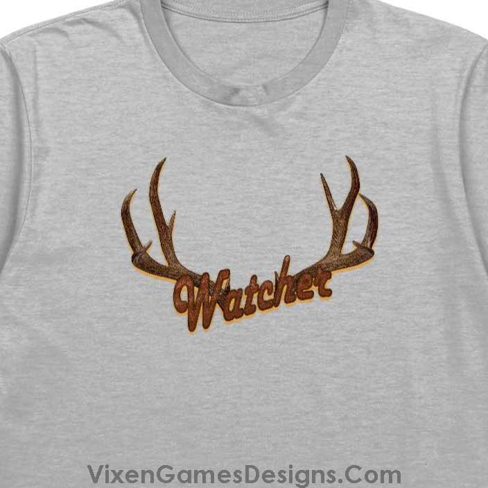 Watcher With Stag Antlers shirt and low profile caps for Stag husbands