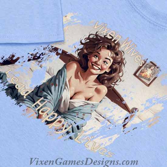 Vixen Wives Lead Happy Lives shirt blue color selection for stags 
