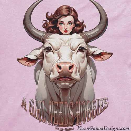 Hotwife White Bull Hobbies Shirt from Vixen Games original shirt designs 